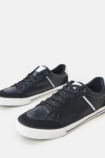 Zwarte heren sneakers met...