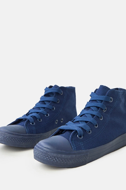 Donkerblauwe heren hoge sneakers Caio