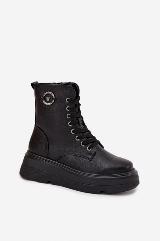 werk dames enkellaarsjes verwarmd met platform en sierlijke details Vinceza 16513 in zwarte kleur werk dames enkellaarsjes verwarmd met platform en sierlijke details Vinceza 16513 in zwarte kleur