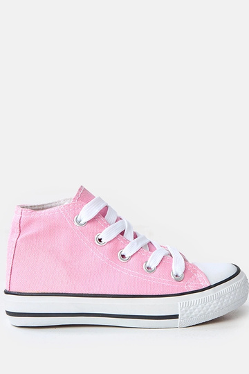 Lichtroze kinder sneakers tot aan de enkels Tandy