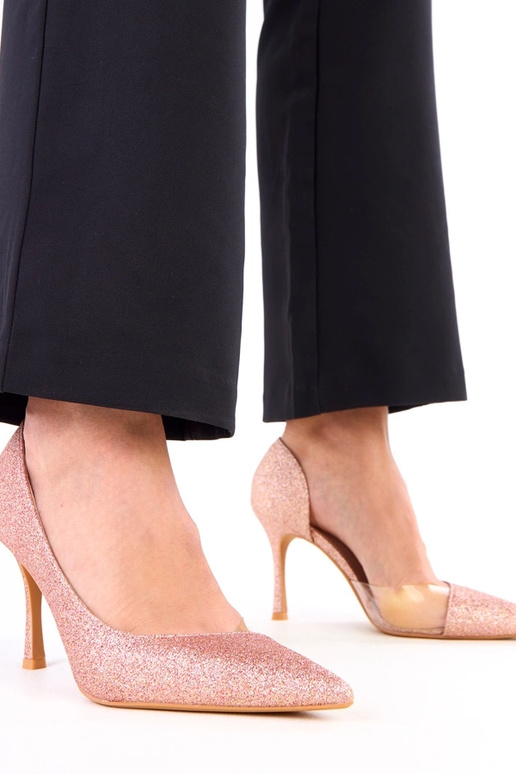 Champagnekleurige glanzende...