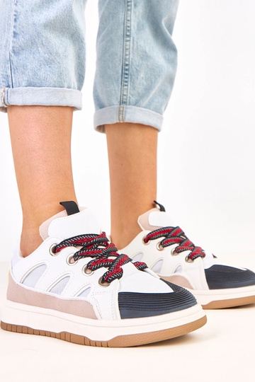 Zwarte sneakers met dikke veters Neolis