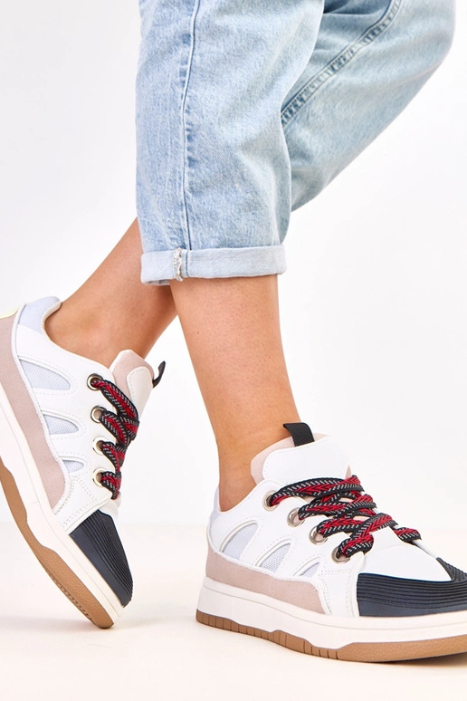 Zwarte sneakers met dikke veters Neolis