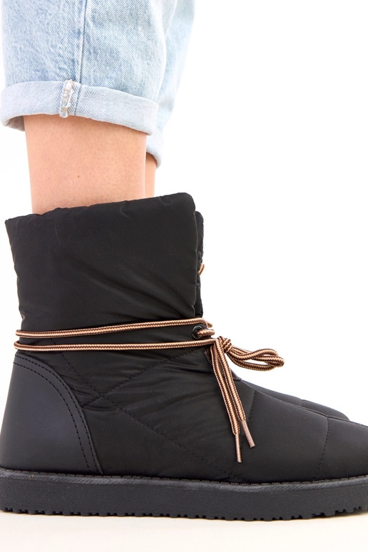 Zwarte dames sneeuwlaarzen met een...