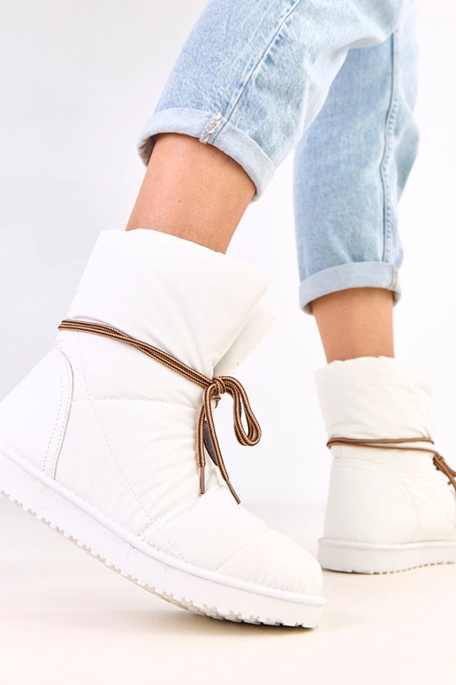 Witte dames sneeuwlaarzen met...