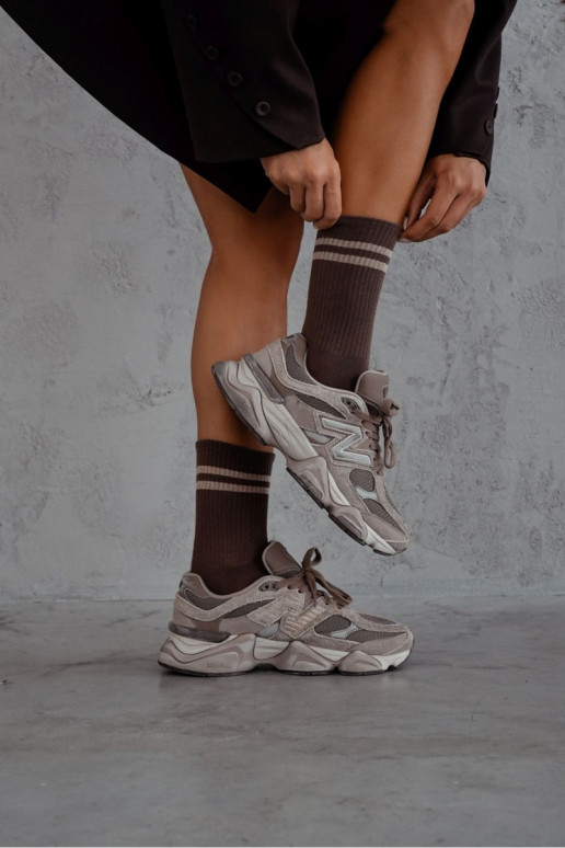 Sokken Dames DIna Cienkie Strepen bruine kleur Sokken Dames DIna Cienkie Strepen bruine kleur