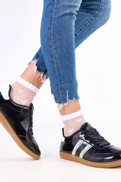 Zwarte dames sportieve schoenen met...