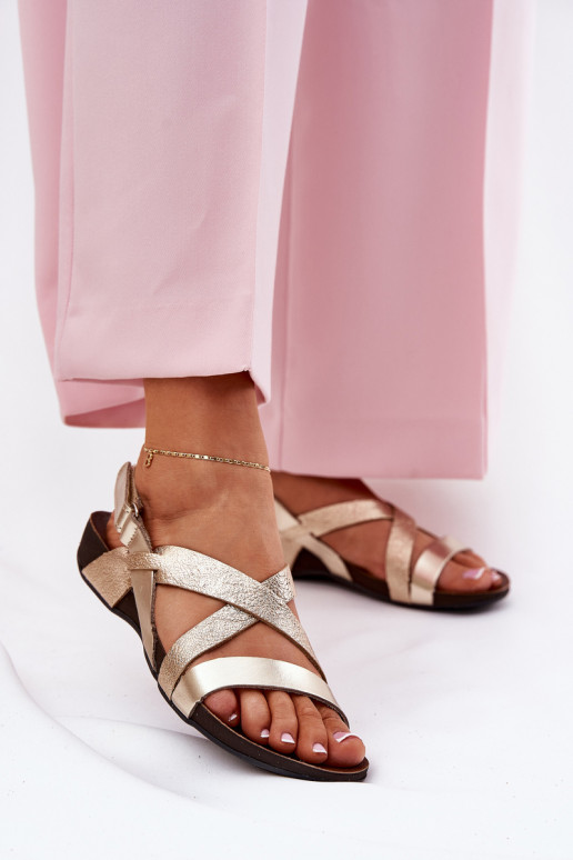 gelijk aan Dames sandalen Dames Zazoo 40032 gouden kleur