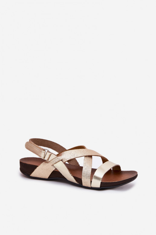 gelijk aan Dames sandalen Dames Zazoo 40032 gouden kleur