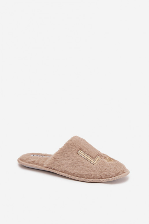 Slippers Dames met bont LADY Vinceza 19958 beige