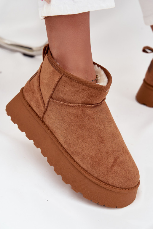 SneeuIn laarzen Dames met platform bruine kleur Celyra