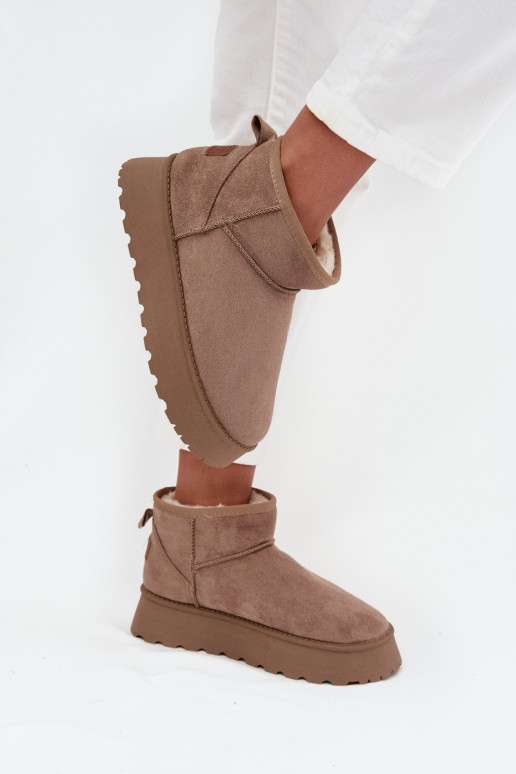 SneeuIn laarzen Dames met platform beige Celyra SneeuIn laarzen Dames met platform beige Celyra