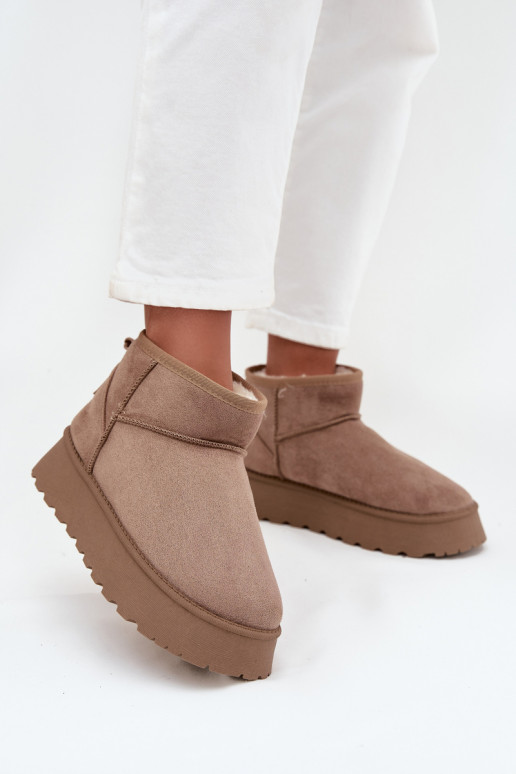 SneeuIn laarzen Dames met platform beige Celyra SneeuIn laarzen Dames met platform beige Celyra
