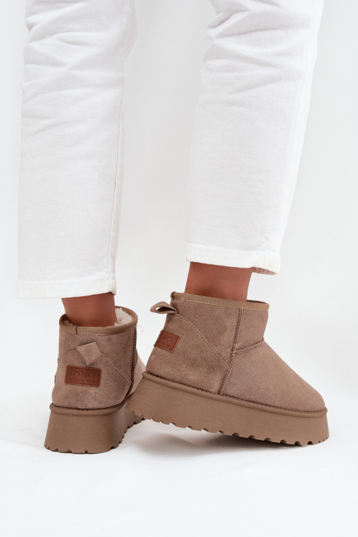 SneeuIn laarzen Dames met platform beige Celyra SneeuIn laarzen Dames met platform beige Celyra