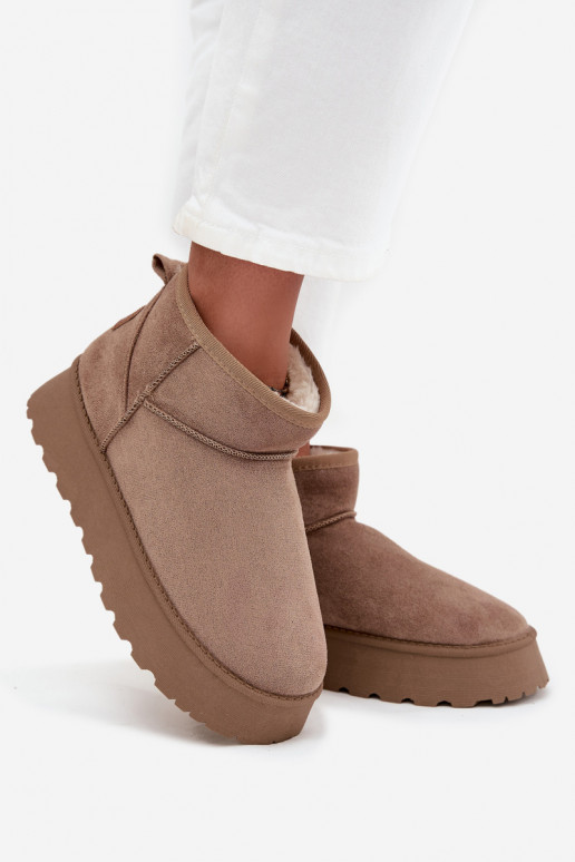 SneeuIn laarzen Dames met platform beige Celyra SneeuIn laarzen Dames met platform beige Celyra