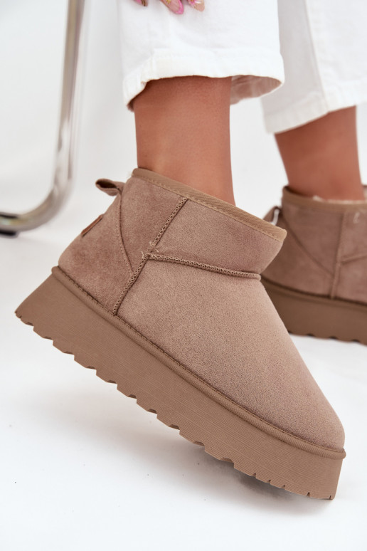 SneeuIn laarzen Dames met platform beige Celyra SneeuIn laarzen Dames met platform beige Celyra