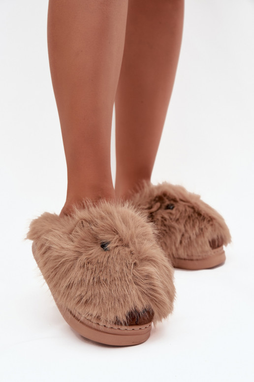 met bont Kapice Dames Kapibary kaki kleuren Pravelle