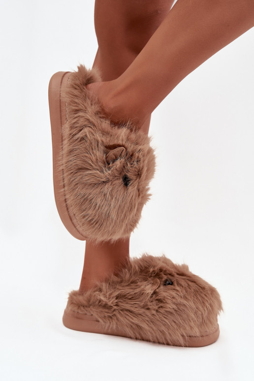 met bont Kapice Dames Kapibary kaki kleuren Pravelle