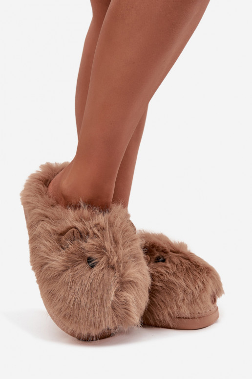 met bont Kapice Dames Kapibary kaki kleuren Pravelle