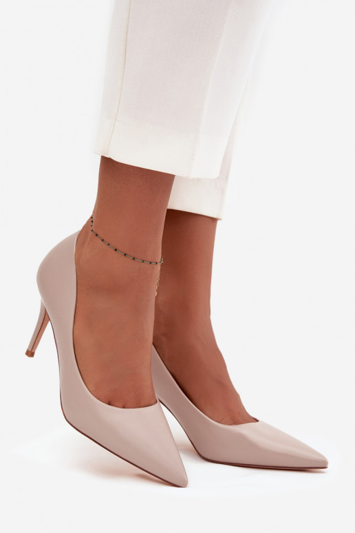 Hakken Dames van ecoleer beige Sivana