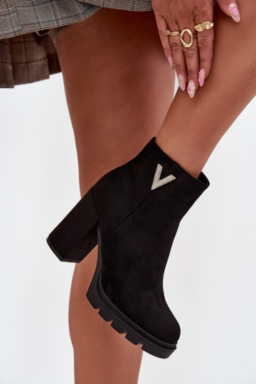 Dameslaarzen opInarmen met hakken Met sierlijk Detalem zInart Briella 2