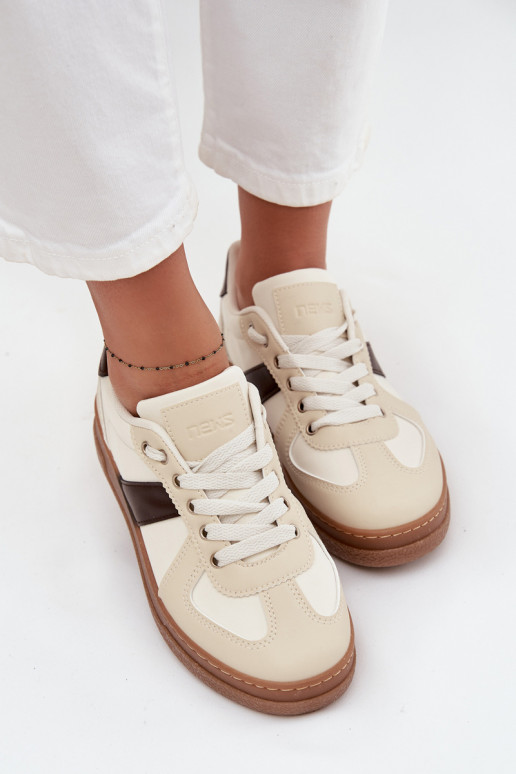 Sneakers model schoenen Dames met platform beige Galivina