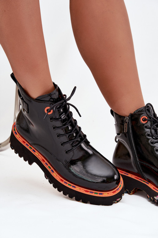 Dameslaarzenmet lakeffectj Skóry Opturalnej opInarmen Artiker 57C0061 zInart