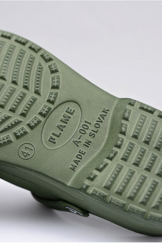 Heren slippers met bandjes voor tuin en zwembad, groen