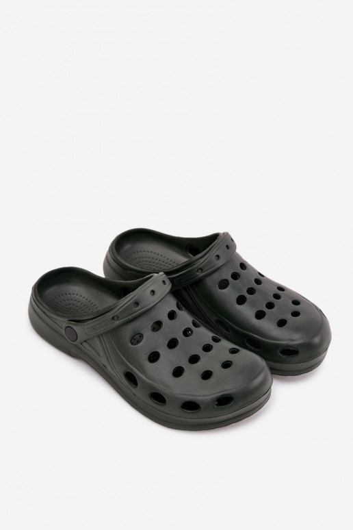 Heren slippers met bandjes voor tuin en zwembad, groen