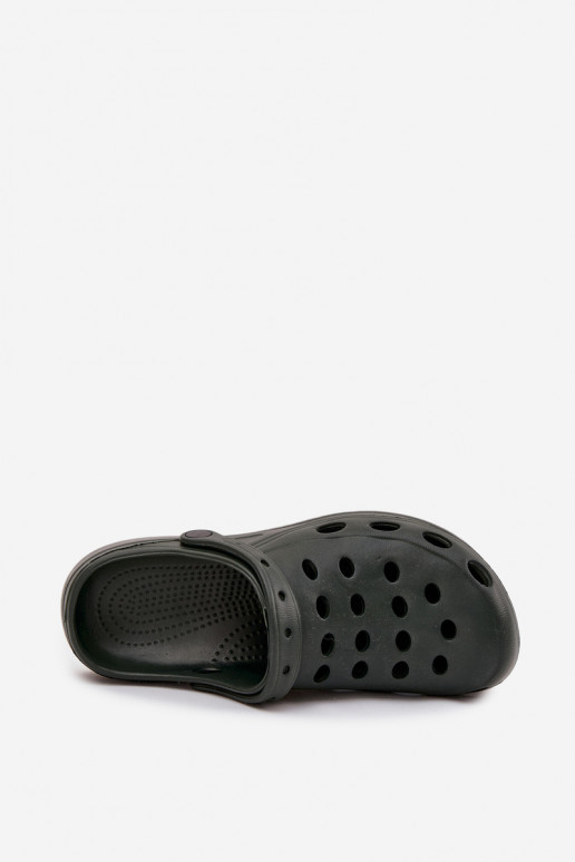 Heren slippers met bandjes voor tuin en zwembad, groen