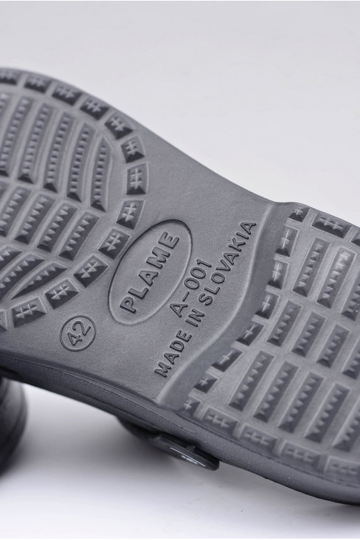 Heren slippers met bandjes voor tuin en zwembad, grijs