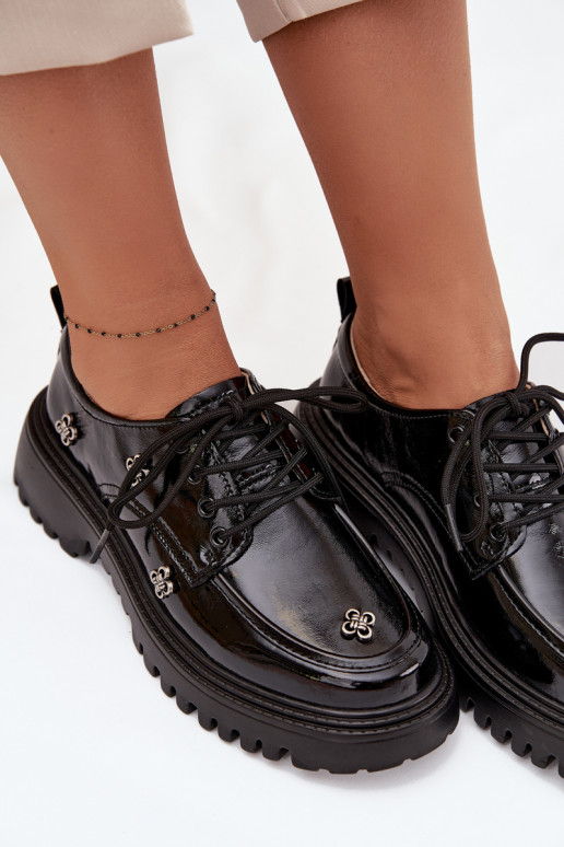 met lakeffect Leer schoenen DamesPrzypinkami Artiker 57C0333 zInart