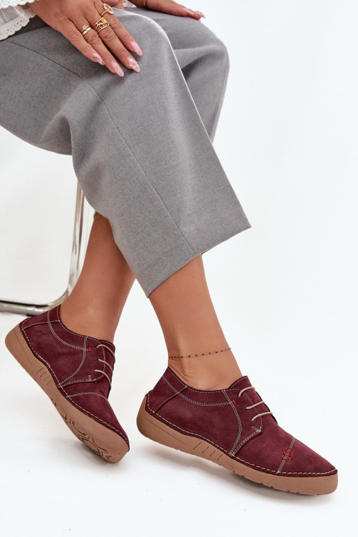 Leer schoenen DamesPrzeszyciami Artiker 57C2111 bordeaux