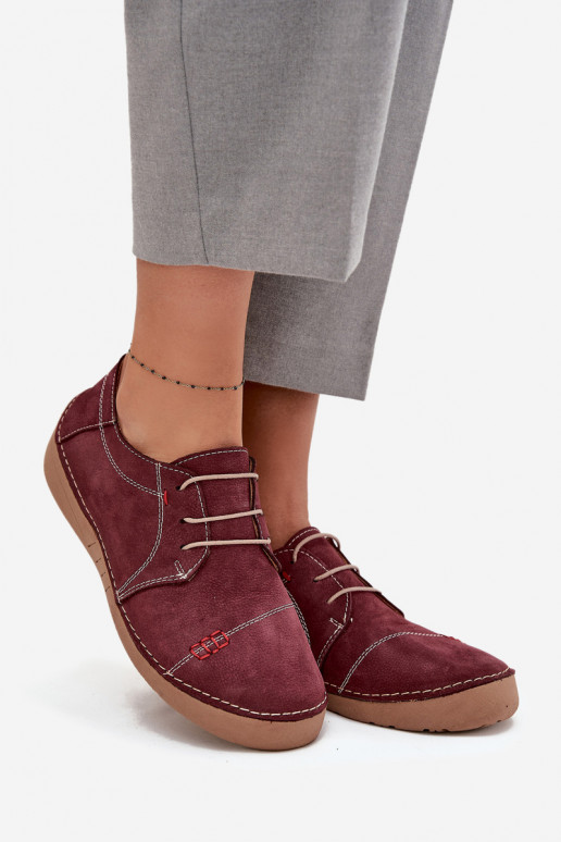 Leer schoenen DamesPrzeszyciami Artiker 57C2111 bordeaux