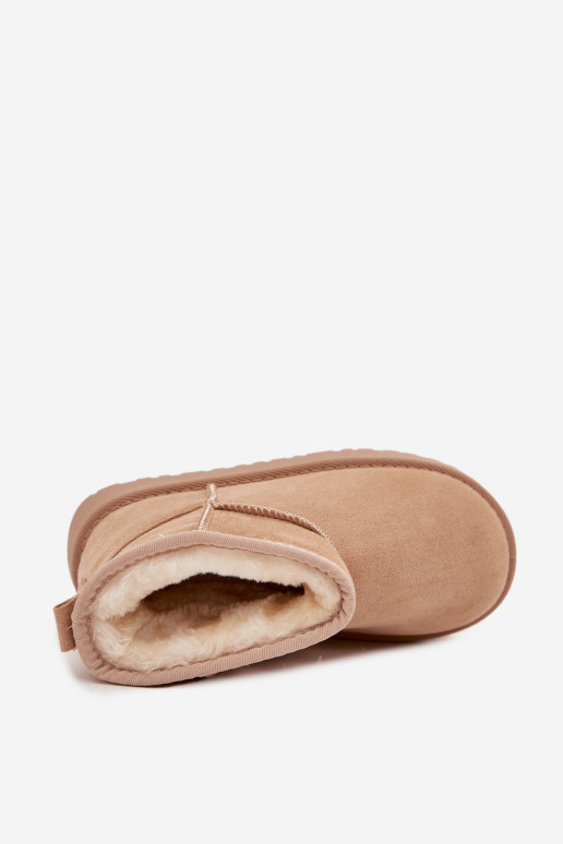 SneeuIn laarzen Kinderen Jeugd opInarmen met bont erin beige Mireya