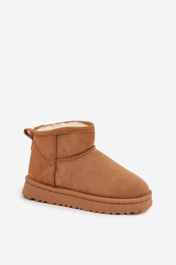 SneeuIn laarzen Kinderen Jeugd opInarmen met bont erin bruine kleur Mireya 2