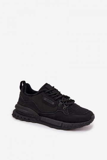 Heren gevoerde sportschoenen SS174411 HI-POLY SYSTEM in zwarte kleur