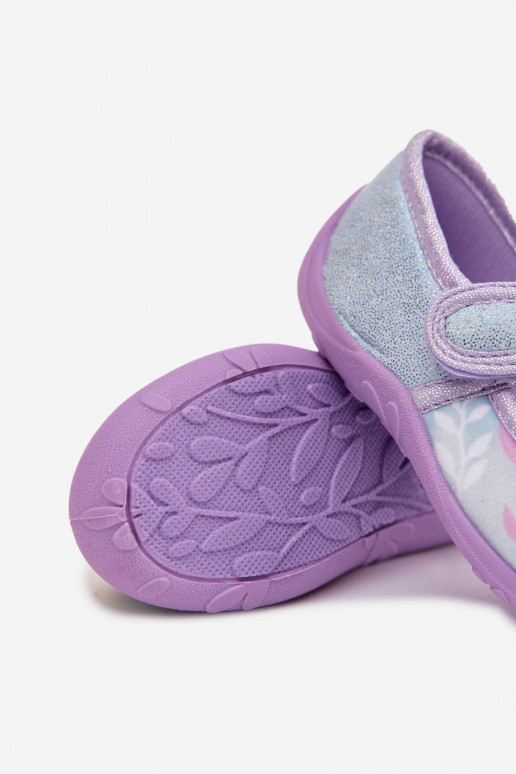ballerinas Slippers Kinderen met zelfklevende bevestigingsmiddelen Frozen Bevroren lichtblauIn Olivessa