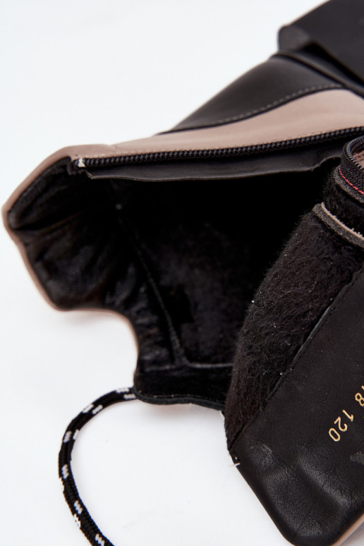 Leer Dameslaarzen met platform opInarmen Artiker 55C0884 beige Leer Dameslaarzen met platform opInarmen Artiker 55C0884 beige