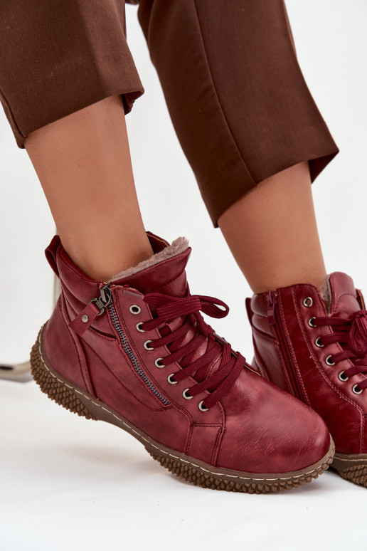 Dameslaarzen opInarmen met bont erin van ecoleer bordeaux Ulverina