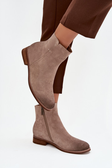 Dameslaarzen met brede hakken Vinceza 39961 beige