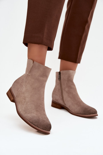 Dameslaarzen met brede hakken Vinceza 39961 beige 2