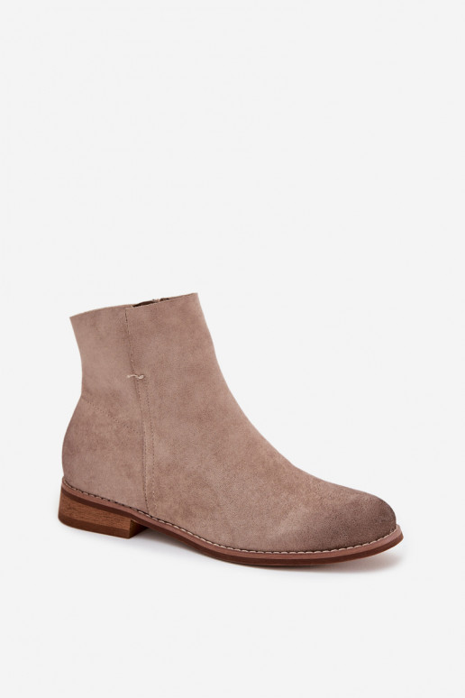 Dameslaarzen met brede hakken Vinceza 39961 beige