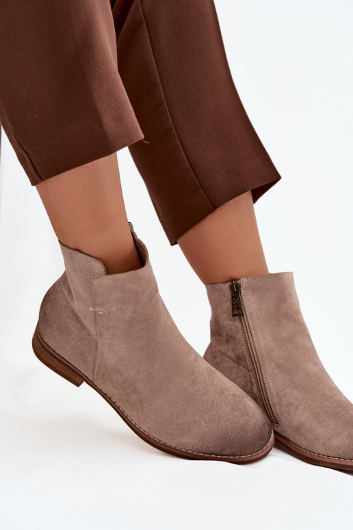 Dameslaarzen met brede hakken Vinceza 39961 beige