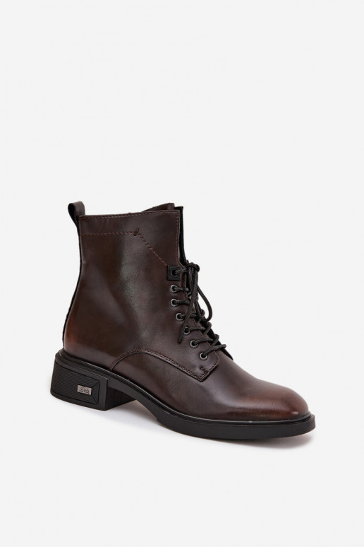 DameslaarzenOpturalnej Skóry Op een lage hak opInarmen Vinceza 39955 CzekoladoIne