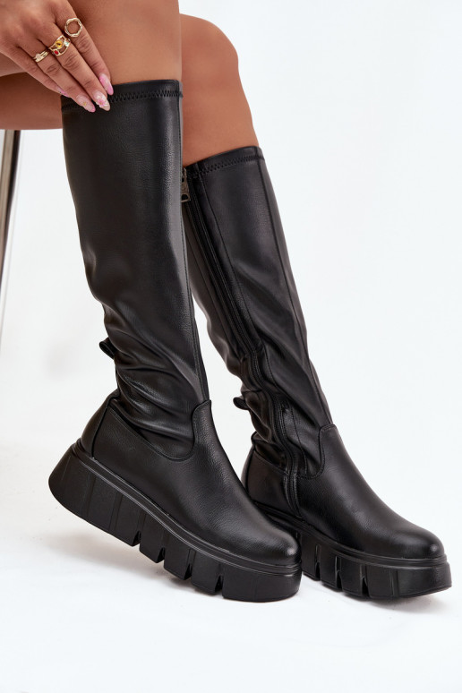 dameslaarzen met platform Opar het kasteel Vinceza 58553 zInart