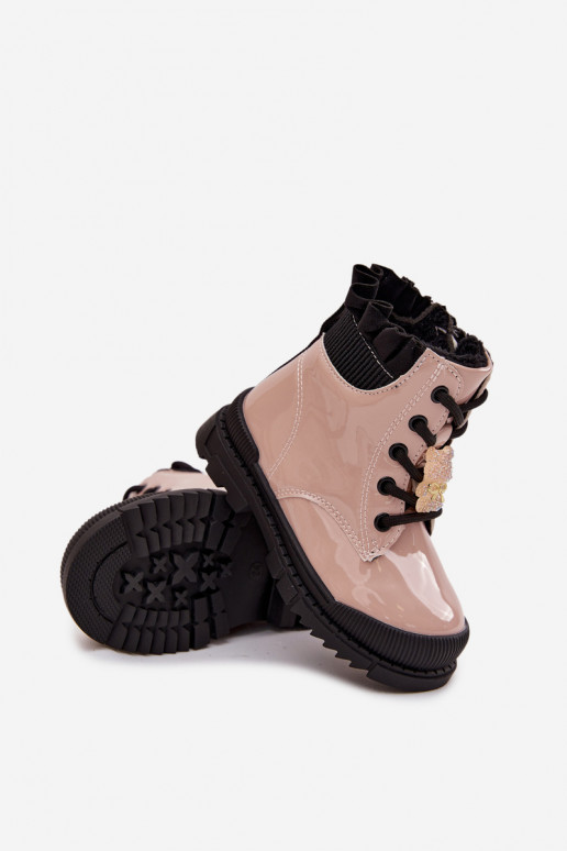 met lakeffect Laarzen Kinderen opInarmenPrzypinką teddyberen beige Fionessa