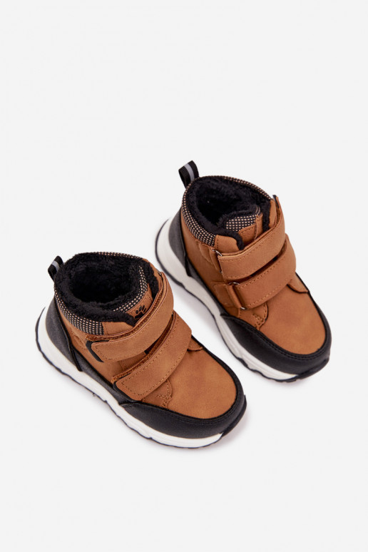 opInarmen Kinderen INinterlaarzen met zelfklevende bevestigingsmiddelen bruine kleur Nolivine