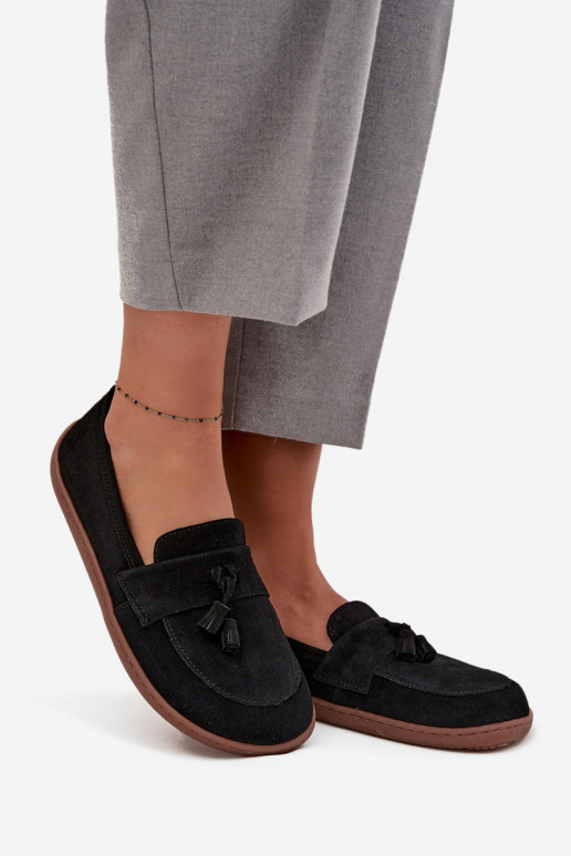 Leer Suède mocassins Typu Barefoot Zazoo 322 zInart