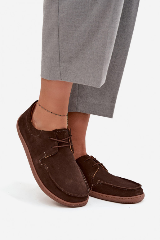 schoenen Dames Typu BarefootOpturalnego van suèdeu Zazoo 327 CzekoladoIne